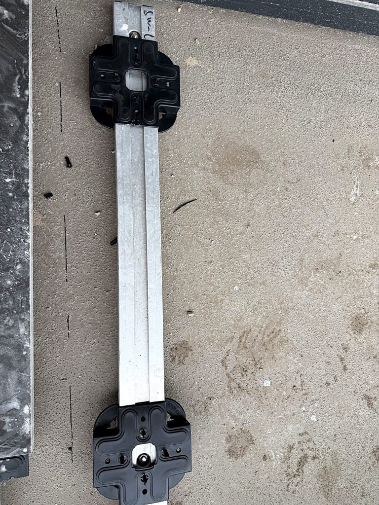 Aluminum track pedestal connector for balcony pavers Burnaby
